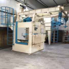 2 TURBINE HANGER TYPE BLAST CLEANING MACHINE