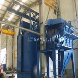 6 TURBINE HANGER TYPE BLAST CLEANING MACHINE