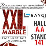 Saygılı Makina is at the 22nd International Natural Stone and Technology Fair...